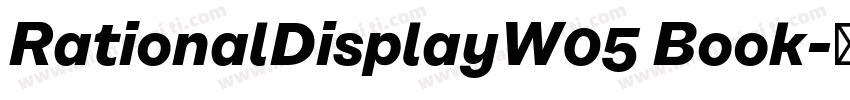 RationalDisplayW05 Book字体转换